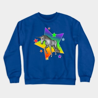 Rainbow Stars Unicorn Crewneck Sweatshirt